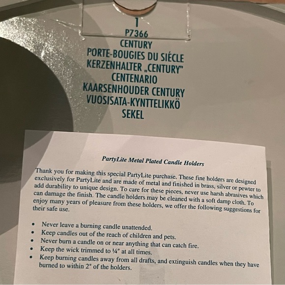 PartyLite CENTURY P7633 Brass Plated Circular Candelabra w/4 Holders - NIB - Picture 3 of 5